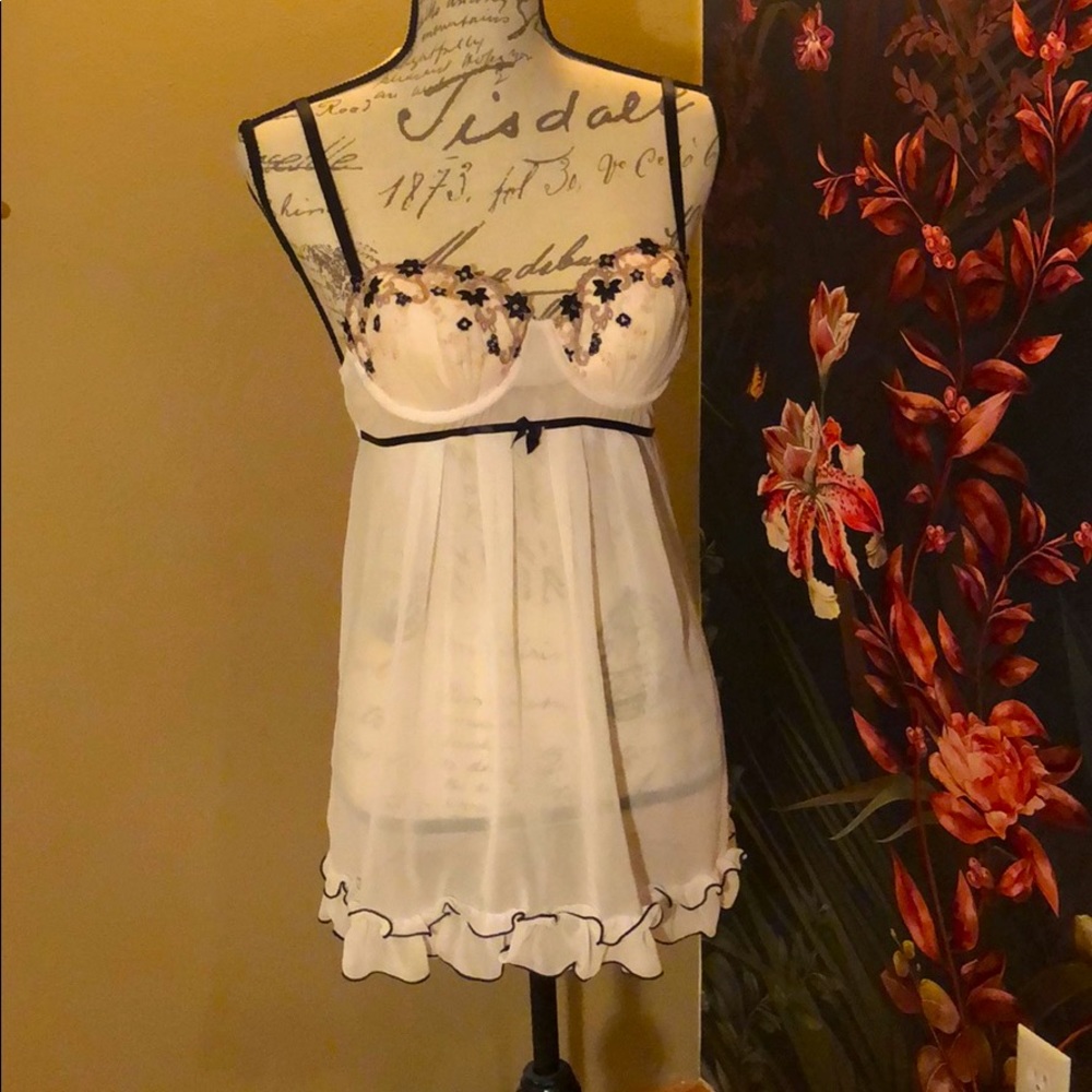 Lines Donatella White Baby Doll Lingerie S